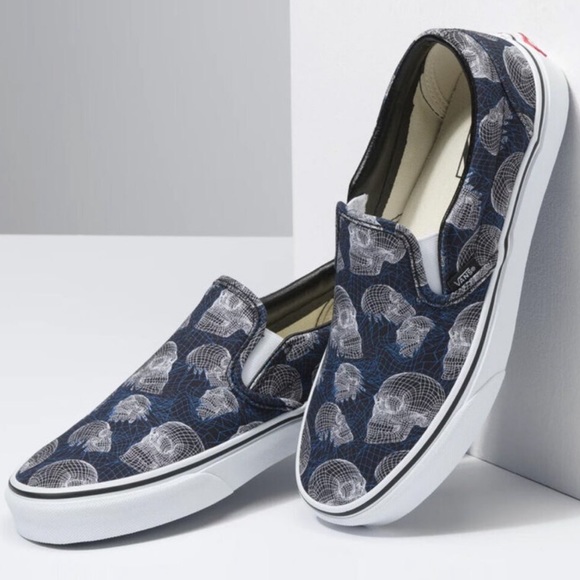 Vans Slip On Wireframe Skulls - Picture 2 of 2